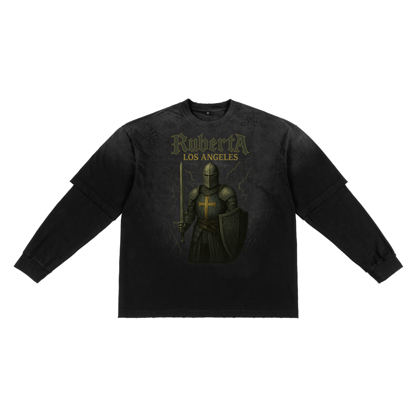 Sunfade,Hand-frayed,Two-piece,Green Knight,Black