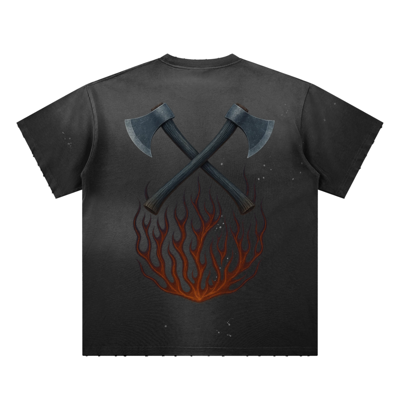 Hand-frayed,Paint-splatter,Fire Axe,Ruberta