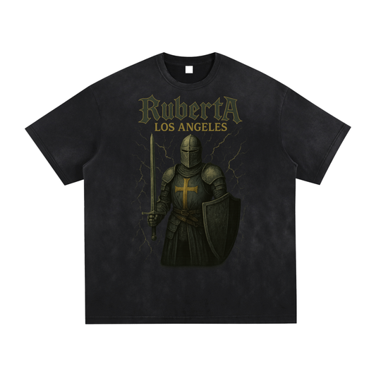 Green knight,Vintage Washed,Hand-frayed,Black,Ruberta