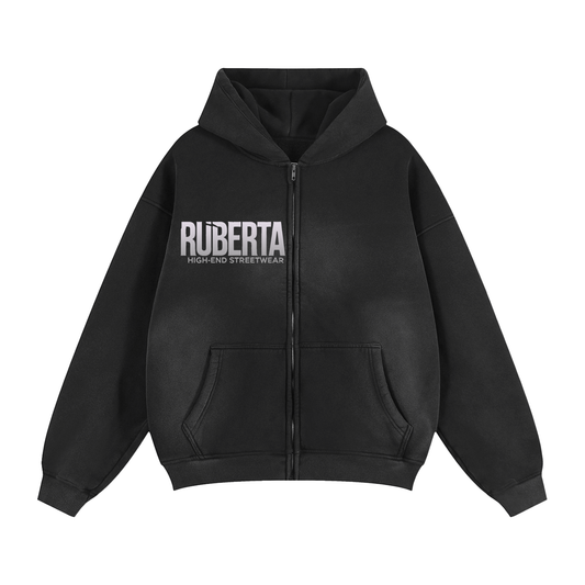 Ruberta Sunfade Two-way Zipper Boxy Hoodie