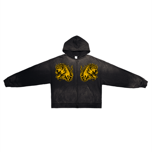 Electric Tiger Yellow/Black Zip Hoodie