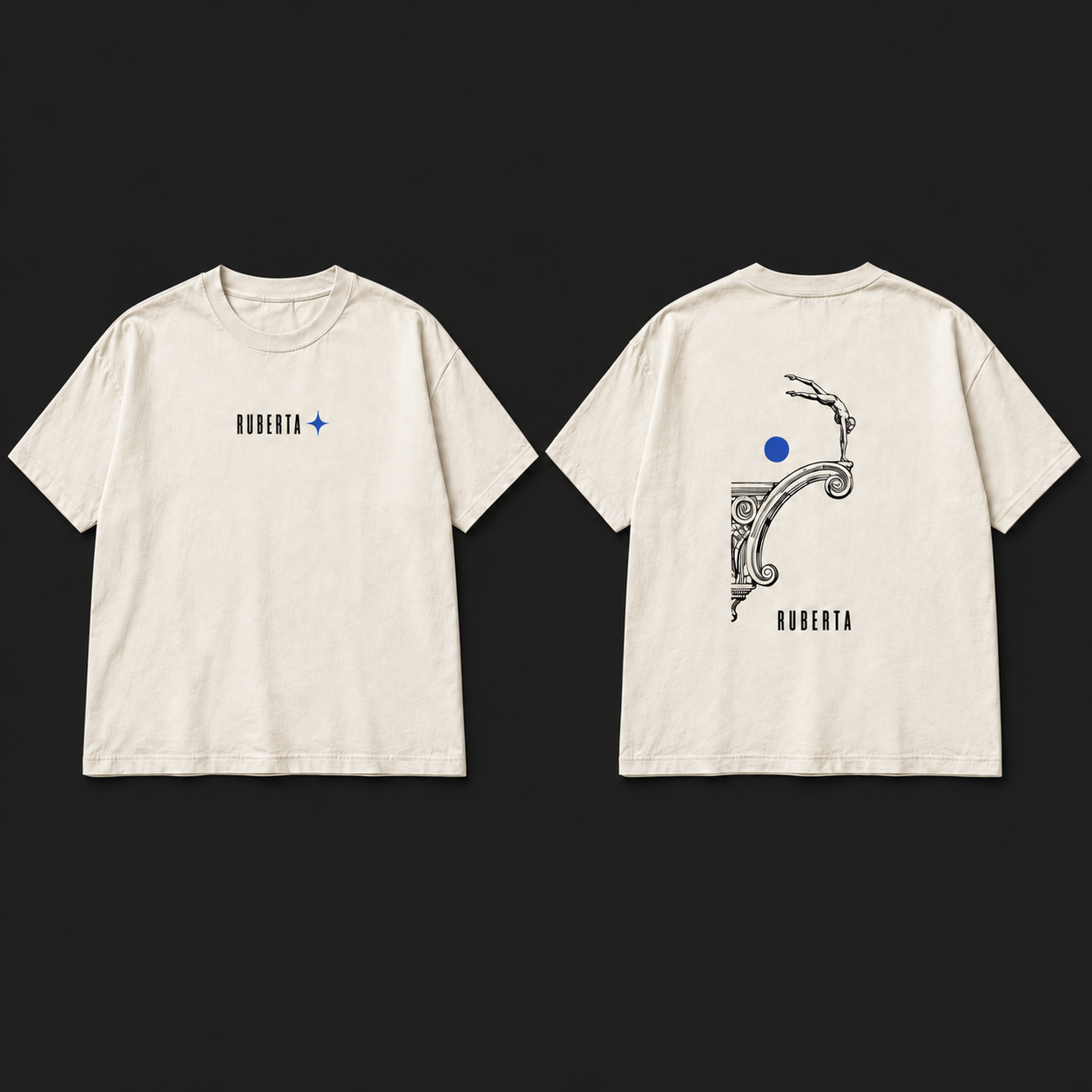 Clean Tee original RUBERTA concept mockup