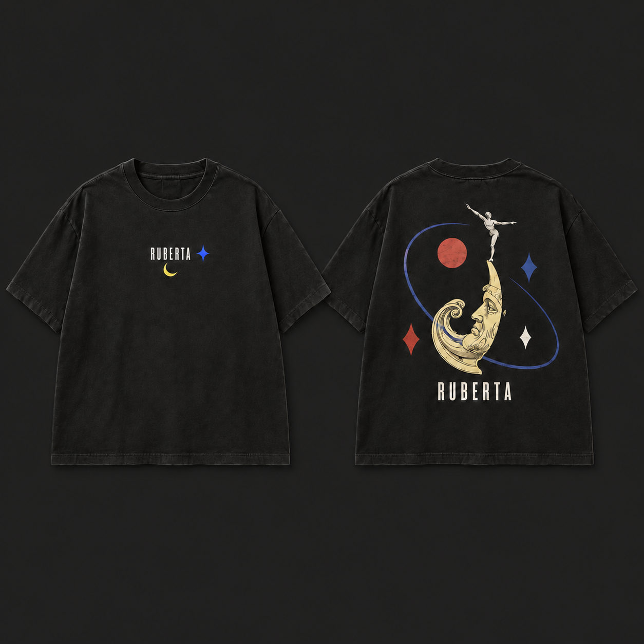 Play Tee original RUBERTA concept mockup