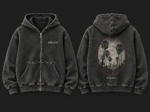 Palm Archive Zip — front and back concept mockup