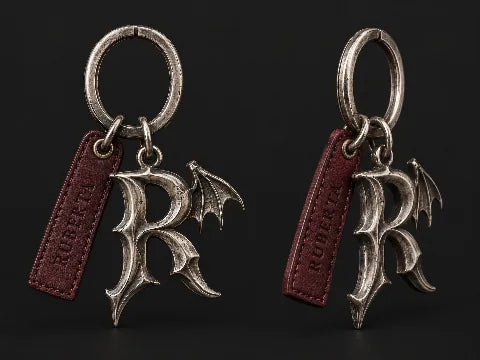 Winged R Keychain design concept